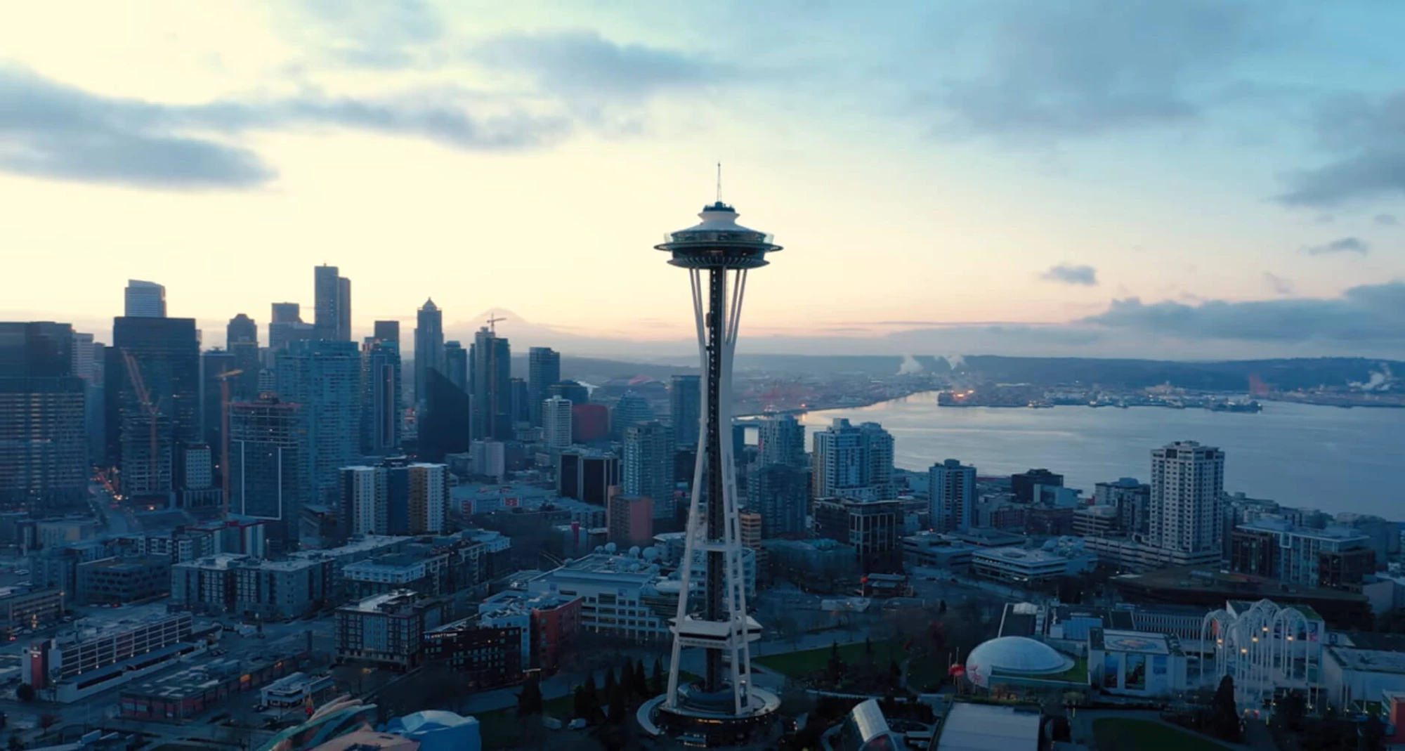 Seattle Washington in 4k | Aerial Views of Seattle Skyline